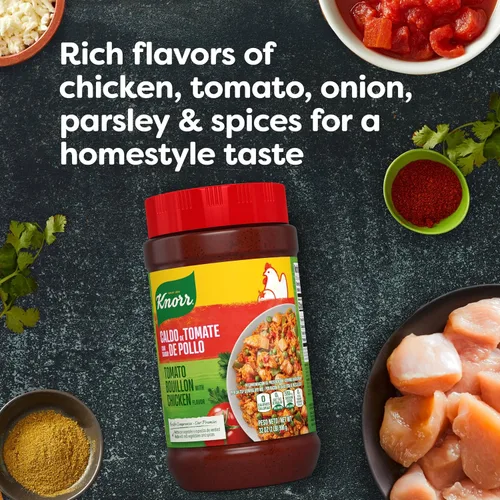 Vista 6 de Knorr Caldo granulado para salsas, sopas y guisos Tomate y Pollo Sin grasa y sin colesterol 32 oz