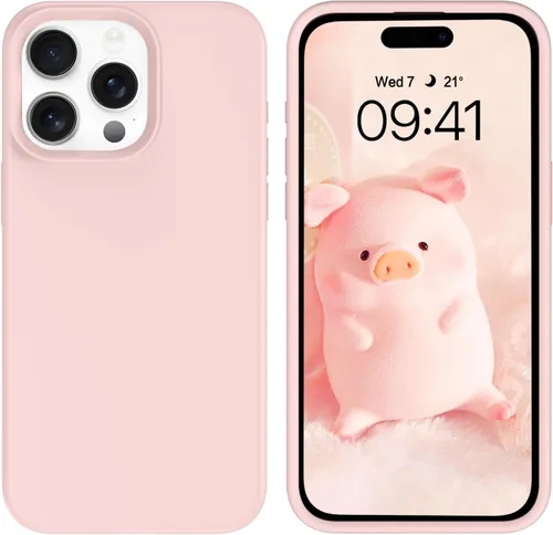 Vista 86 de GUAGUA Funda compatible con iPhone 17 Pro Max de 6.9 pulgadas, silicona líquida, goma de gel suave, delgada, forro de microfibra delgada
