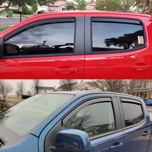 Vista 5 de Lightronic Visera de ventana de ventilación automática con clip extra duradera, compatible con Chevrolet Colorado y GMC Canyon 2015-2022, cabina