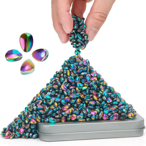Vista 19 de Más de 300 masillas de ferrita originales de color negro, piedras sensoriales, para adultos para aliviar el estrés y el escritorio, artículos