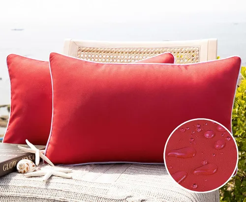 Vista 54 de Phantoscope - Juego de 2 fundas de almohada y cojín cuadradas decorativas, impermeables, para intemperie, sofás, carpas, 18 x 18 pulgadas