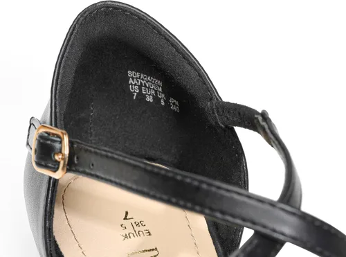 Vista 5 de DREAM PAIRS Zapatos planos de tacón bajo con correa de tobillo y punta puntiaguda para mujer, zapatos de vestir cómodos y casuales para negocios
