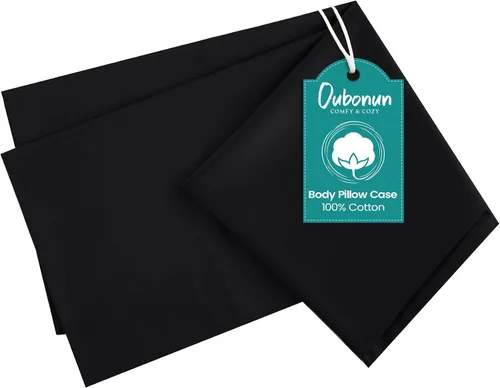 Vista 14 de Oubonun Funda de almohada corporal 100% algodón - 800 hilos/21x54, absorbente de humedad y transpirable, funda de almohada corporal de hotel premium