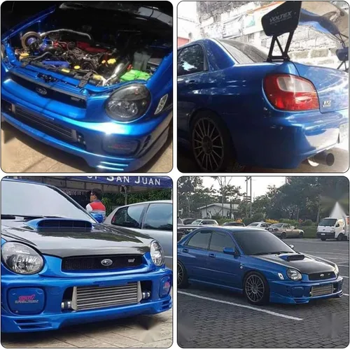 Vista 6 de Kit Intercooler Turbo Montaje Delantero para Subaru WRX STI Impreza GDA GDB 00-05 Negro