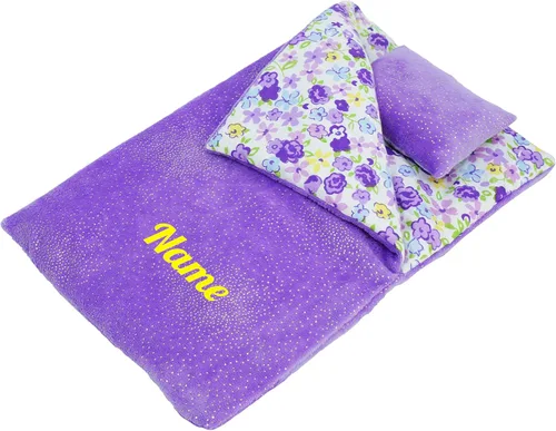 Vista 10 de June Garden Cozy Dream - Saco de dormir reversible para muñeca, juego de 2 piezas, accesorio para muñeca con almohada, se adapta a muñecas American