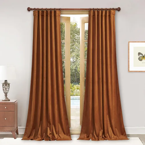Vista 15 de StangH Cortinas 100% opacas, color beige, terciopelo suave y grueso, cortinas para ventana de dormitorio, forro blanco, cortinas con aislamiento