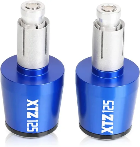 Vista 7 de Extremos de barra de manillar de motocicleta para XTZ125 XTZ 125 2021 2022 2023 78 pulgadas 0.866 in, tapones antivibración plateados