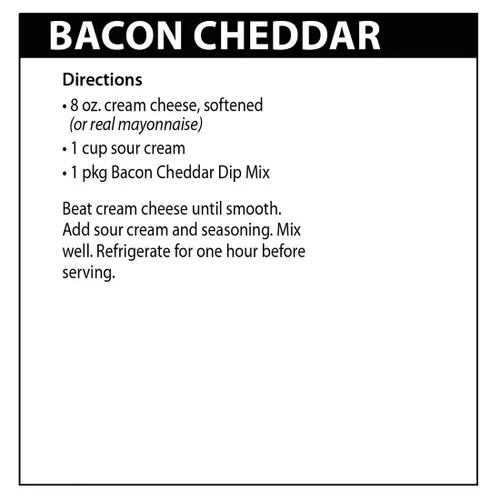 Vista 6 de RADA Dip de mezcla rápida de tocino y queso cheddar