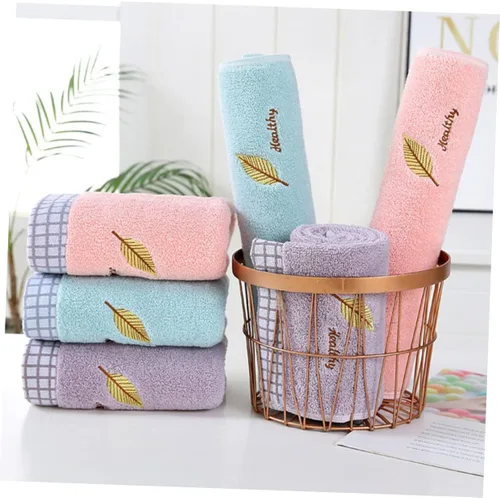 Vista 7 de UPKOCH Toalla de cara bordada Toallas decorativas Toalla de baño de microfibra Toallas de baño decorativas Toallas de cocina Toallas de cocina