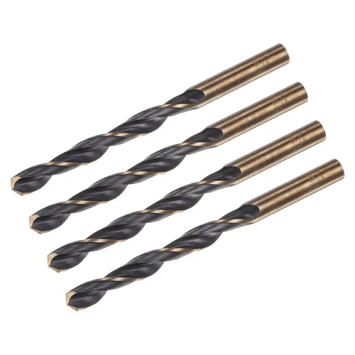 Vista 14 de uxcell Brocas Jobber de 0.118 in (0,118 pulgadas) de nitruro negro y oro recubierto de titanio M2 de alta velocidad (HSS) Brocas helicoidales