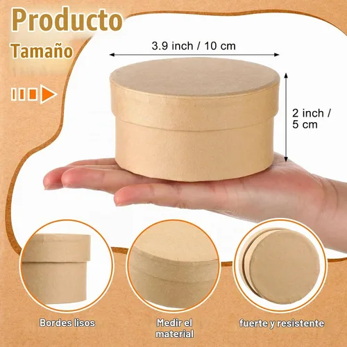 Vista 3 de Geyee 24 cajas de papel de 3.9 pulgadas con tapas, caja de regalo pequeña