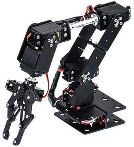 Vista 9 de Brazo mecánico, brazo robótico de grado 6DOF de libertad, robot multigrado de libertad, hecho de placa de aluminio de 0.079 in de grosor