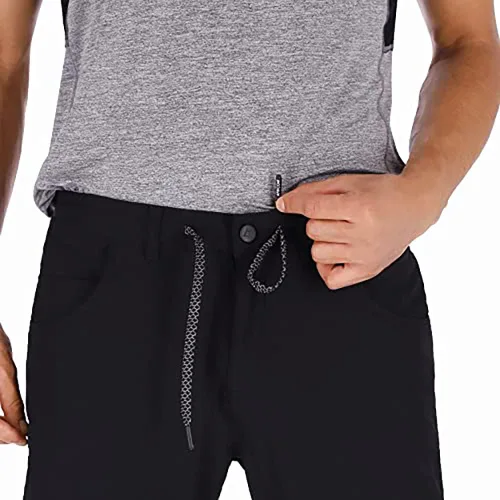 Vista 9 de Apricoat Pantalones de aventura Pantalones de senderismo ligeros para hombre y mujer, resistentes al viento y al agua, pantalones casuales Ripstop