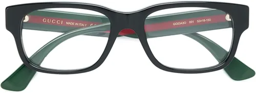 Vista 5 de Gucci GG0343O Gafas rectangulares + paquete con kit de gafas de lujo eSHADES, Negro
