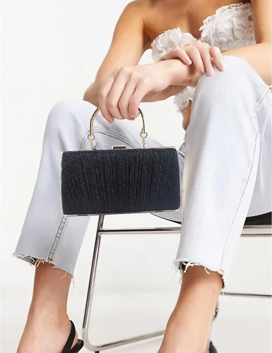 Vista 3 de Bolsos de mano para mujer, para novia, boda, formal, plisado, bolso de mano brillante con cadena