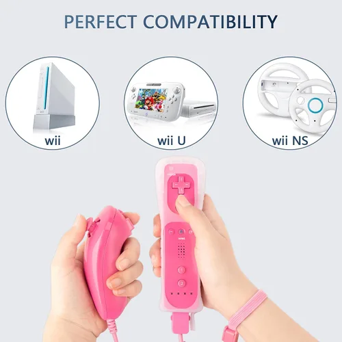 Vista 6 de XiQiDianr Nunchuck Controller, 2 Pack Nunchuck Controller Replacement for wii Nunchuck Controller Joystick Gamepad, Compatible with Nintendo Wii &