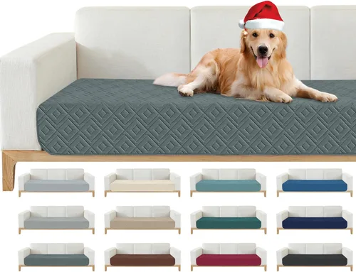 Vista 30 de Manta Impermeable para Sofá para Perros 2026 (30"x53") Cómoda Alfombrilla de Sofá de Dos Plazas para Mascotas con Respaldo Antideslizante, Forro
