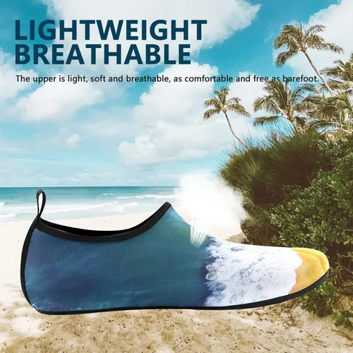 Vista 3 de Valennia Zapatos de agua descalzos de secado rápido, calcetines de yoga para playa, natación, surf, ejercicio para mujeres y hombres