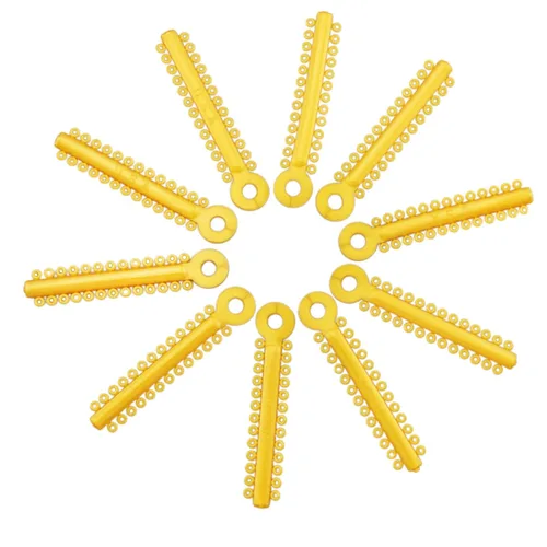 Vista 9 de Lazos dentales de ligadura de goma elástica de ortodoncia multicolor 1040 PCS/BOLSA (AMARILLO (2 #))