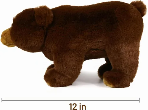 Vista 2 de Ice King Bear - Oso marrón realista de peluche de 12 pulgadas