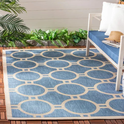 Vista 17 de SAFAVIEH Courtyard Collection CY6924 - Alfombra decorativa para interiores y exteriores, impermeable, fácil de limpiar, 2 pies 3 pulgadas x 6 pies 7