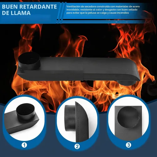 Vista 6 de Periscopio de ventilación ajustable para secadora de 12 a 19 pulgadas, conducto de ventilación telescópico para espacios reducidos, adaptador