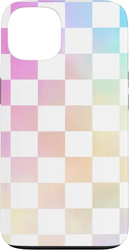 Vista 7 de Pastel Rainbow Checkerboard Checker Checked Pattern Case for iPhone 17