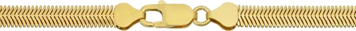 Vista 2 de Kooljewelry - Pulsera ovalada de oro amarillo sobre plata de ley de 0.252in (7,5 o 8,5 pulgadas)