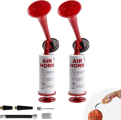Vista 12 de Bocina de aire portátil, BANHAO Bocina de aire de aluminio de ruido fuerte para seguridad de botes, coches, eventos deportivos, bocina de aire