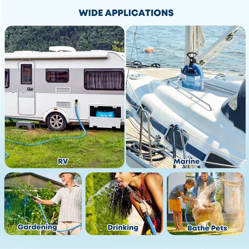 Vista 7 de Kohree: Manguera de agua para caravana de 15 pies mejorada, manguera de agua potable premium de 5/8" para autocaravana, sin fugas, sin arrugas