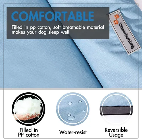 Vista 4 de CHEERHUNTING Cama para perro de campamento de 40 x 32 pulgadas, al aire libre, impermeable, lavable, resistente al agua, grande, duradera, portátil
