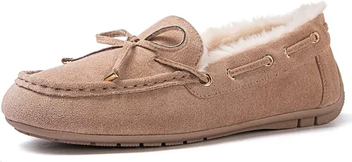 Vista 2 de GLOBALWIN Mocasines para mujer, para invierno, para interiores y exteriores, con forro de piel sintética