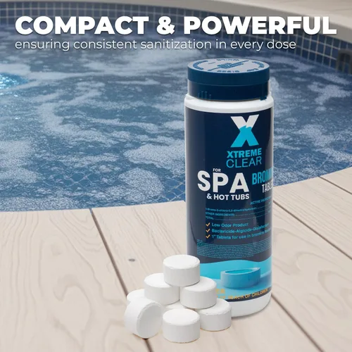 Vista 6 de Xtremeclear - Tabletas de bromo para spa y bañera de hidromasaje, botella de 1.5 libras, tabletas de 1 pulgada, desinfección de bajo olor, restaura