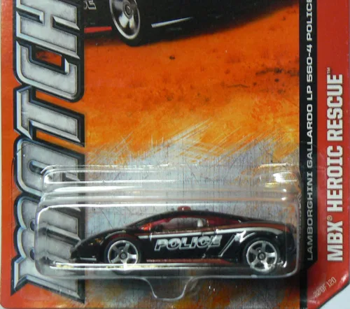 Vista 2 de Matchbox 2012 Lambo Gallardo LP 56-0-4 Policía COCHE FUNDIDO