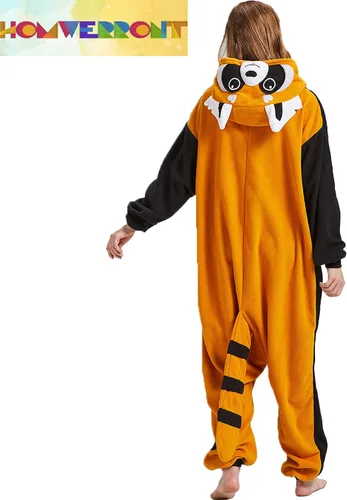 Vista 5 de HOMWERRONT Pijama de lagarto para adultos diseño de dibujos animados Navidad cosplay ropa de dormir para mujeres y hombres
