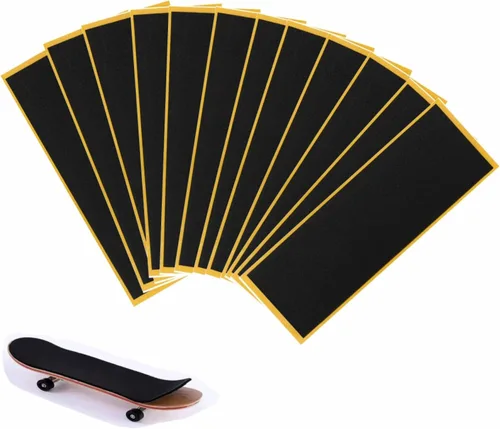 Vista 9 de WINDIR 12 piezas de cinta de agarre de espuma para diapasones, 1.496 in x 4.331 in Pro negro madera MiNi Skateboards (12 unidades)