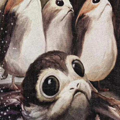 Vista 3 de Northwest Manta tejida de tapiz de Star Wars, 48 x 60 pulgadas, alimenta a los porgs