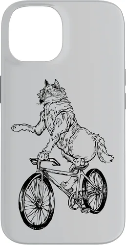 Vista 4 de Wolf Cycling Bicycle Funny Animal Cyclist Biking Bike Case for iPhone 17