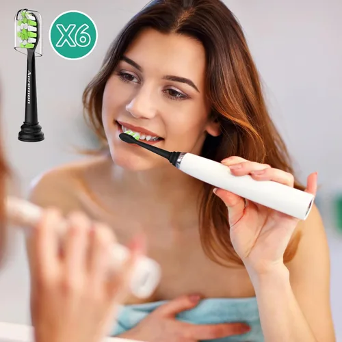 Vista 7 de Aoremon - Cabezales de repuesto para cepillo de dientes para Philips Sonicare DiamondClean Serie 2/3 EasyClean ProtectiveClean FlexCare Negro
