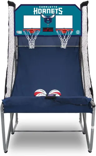 Vista 19 de Pop-A-Shot - Home Dual Shot Arcade Basketball Game with NBA Graphics l Sensor Scoring l 16 Game Modes l 7 Balls l Foldable Storage l for All NBA Fans
