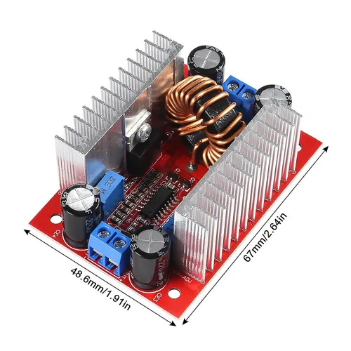 Vista 3 de 2 piezas CC 400W 15A Convertidor de incremento de voltaje con corriente constante Fuente de alimentación LED CC8.5V-50V a CC10V-60V Cargador