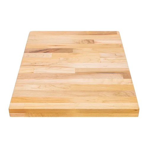 Vista 12 de DuraSteel Mesa de madera maciza, encimera de bloque de carnicero de 24 x 12 pulgadas, tabla de cortar de madera de losa de arce natural para mesa