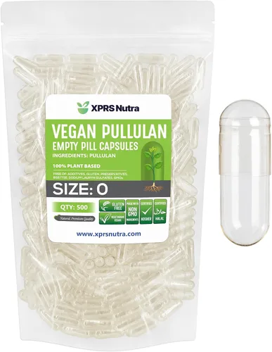 Vista 9 de XPRS Nutra Cápsulas vacías Pullulan tamaño 0 – 100 unidades Clean Label Plant Clear Empty Vegan Cápsulas – Píldoras vegetarianas premium – Relleno