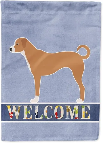 Vista 162 de Caroline's Treasures BB8334GF AIDI Bandera de jardín para perro de montaña del Atlas, bandera de buzón azul, bandera decorativa para patio exterior