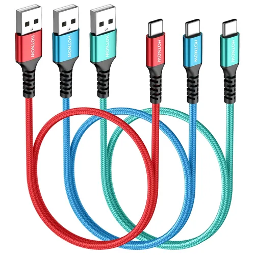 Vista 11 de Cable corto USB A a USB C de 0.5 pies, paquete de 3 cables USB C de 6 pulgadas de carga rápida 3A para iPhone 17 16 15, Samsung Galaxy S24 S23 S11