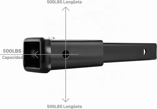 Vista 6 de OPENROAD - Extensor de enganche de 12 pulgadas para receptor de 2 pulgadas