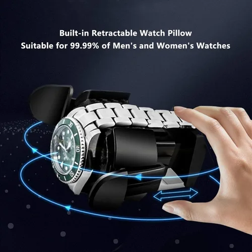 Vista 6 de GagalU Watch Winder for Automatic Watch LCD Screen Touch Control Interior Backlight Adjustable Watch Pads Silent Motor Watch Winder Display Watch