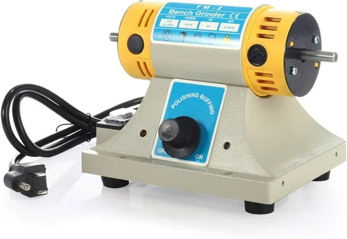 Vista 9 de JIAN YA NA Pulidora del torno del banco de la máquina 110V 350W TM-2 del almacenador intermediario de pulido de roca de la joyería