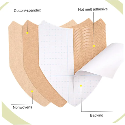 Vista 5 de Cinta de levantamiento de muslos, 20 piezas de prevención de rozaduras de muslos, cinta adhesiva e invisible, transpirable e impermeable