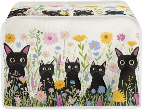 Vista 34 de Funda para tostadora Baxinh con estampado de mariposas y girasoles, 2 rebanadas, bandera americana, cubierta pequeña para electrodomésticos